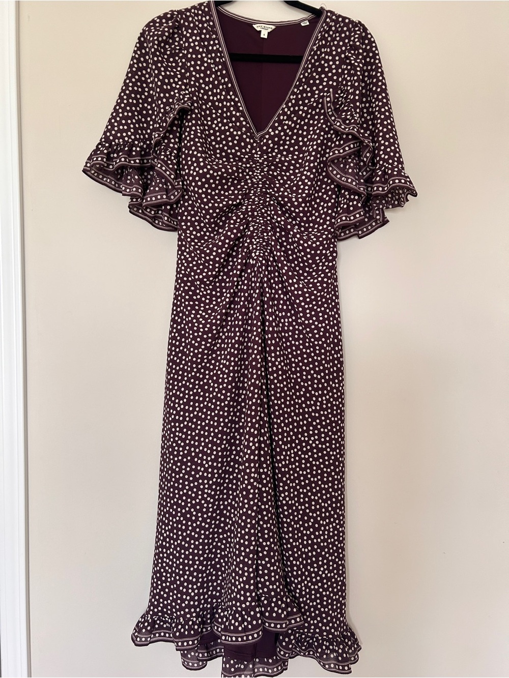 Max Studio Ruffle Sleeve Midi Dress